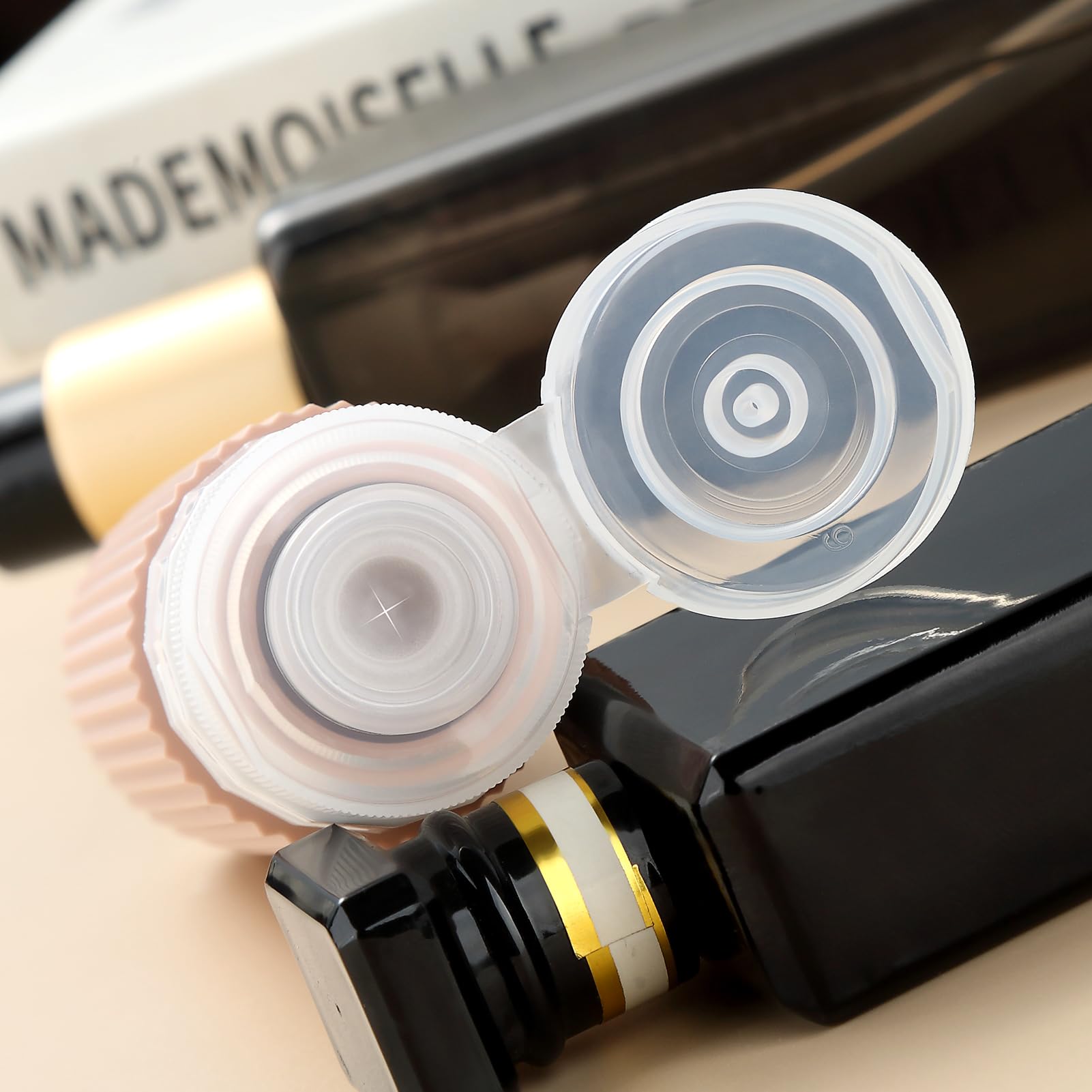 16-Piece Travel Bottle Set with Leak-Proof Silicone Squeeze Bottles – Reusable Toiletry Containers for Shampoo, Lotion, Makeup Remover (Apricot) | Other Colors Available in Store