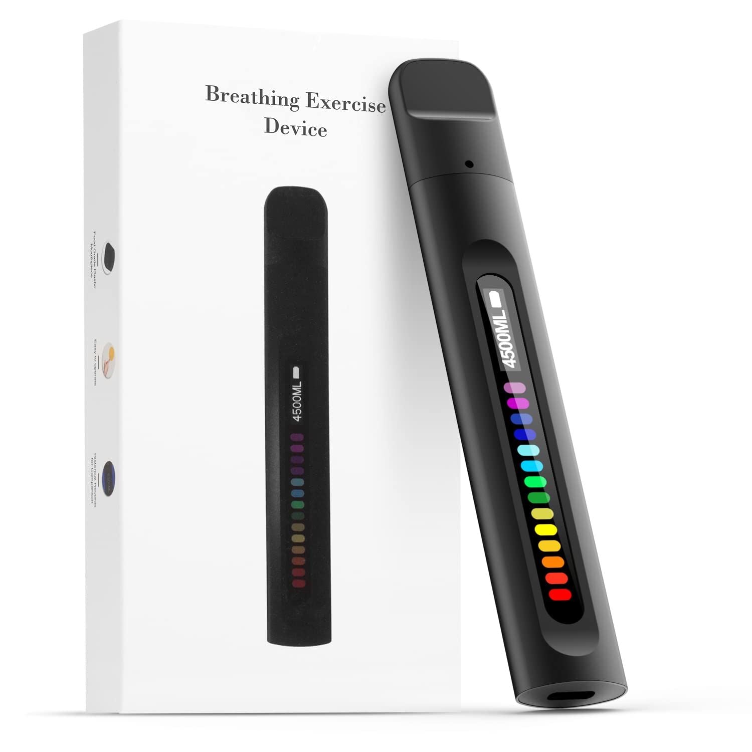 Portable Smart Breathing Trainer β Rechargeable Respiratory Exercise Device with LED Progress Bar | Boost Lung Capacity & Endurance for Athletes, Runners & Fitness Enthusiasts