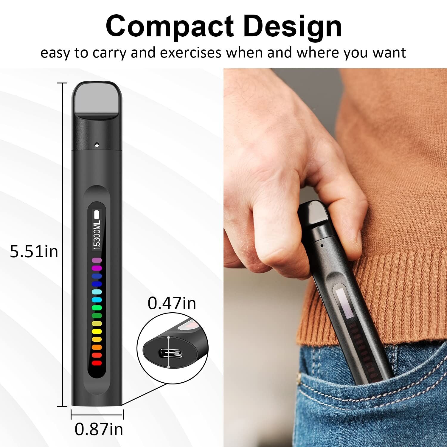 Portable Smart Breathing Trainer β Rechargeable Respiratory Exercise Device with LED Progress Bar | Boost Lung Capacity & Endurance for Athletes, Runners & Fitness Enthusiasts