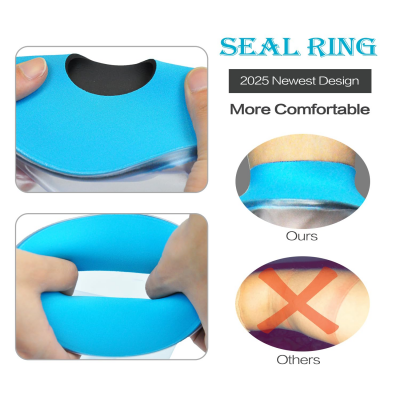 Knee Waterproof Shower Sleeve for Adults – Reusable Cast Protector for Post-Surgery, Fracture & Wound Care During Bathing (Blue)