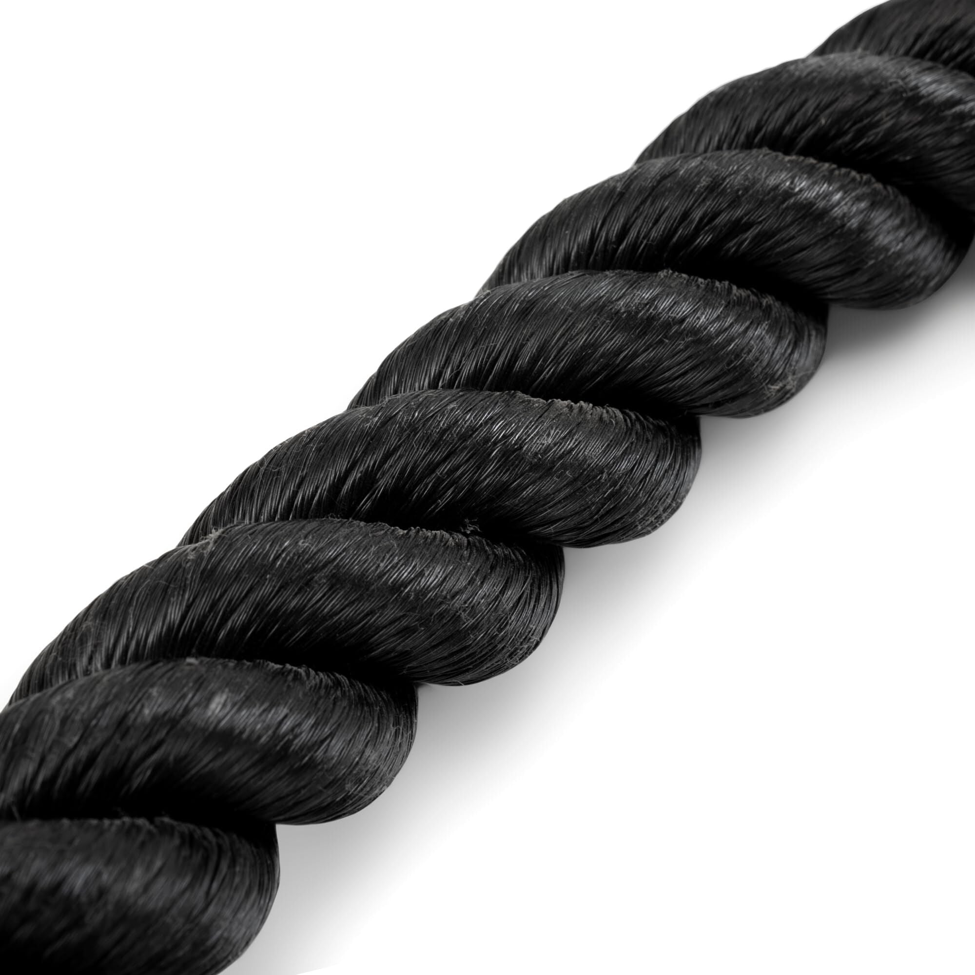 Heavy-Duty Dual-Handle Triceps Rope for Cable Machine β Braided Nylon Fitness Attachment with Rubber Ends (Black)