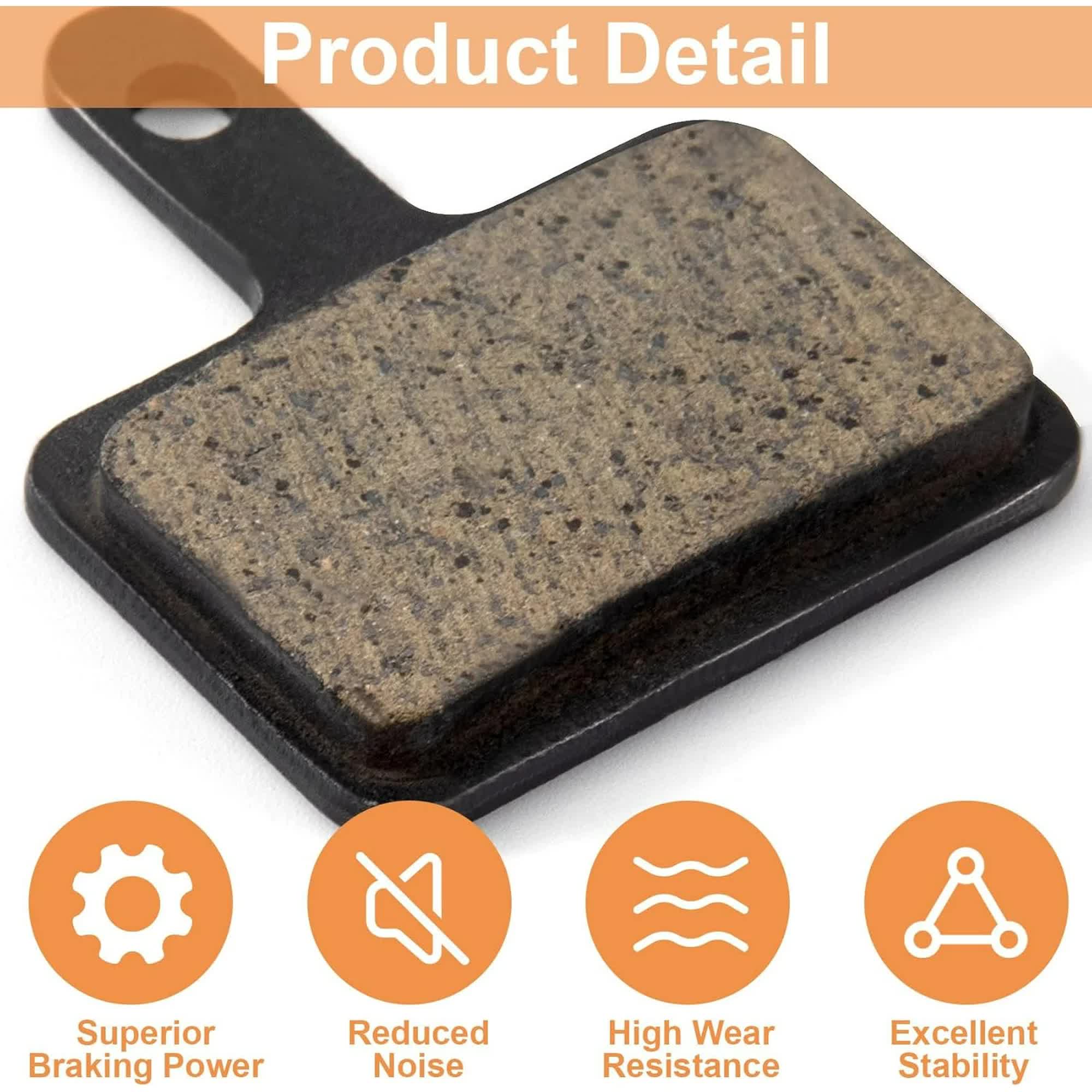 8 Pairs Bike Brake Pads, Bicycle Disc Brake Pads Fit for TRP Hylex Tektro Shimano Deore Br-M575 B01s Mt200 M525 M515 T615 M505 M495 M486 M485, Mountain MTB Ebike Brake Pads Replacement