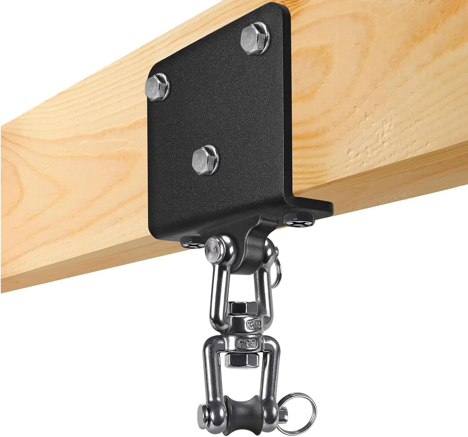 Punching Bag Hanger - Heavy Bracket 180° Swivel I-Beam Mount with Ceiling Installation Thick Hardware, Hooks for Boxing, Aerial Yoga, and Home Gym
