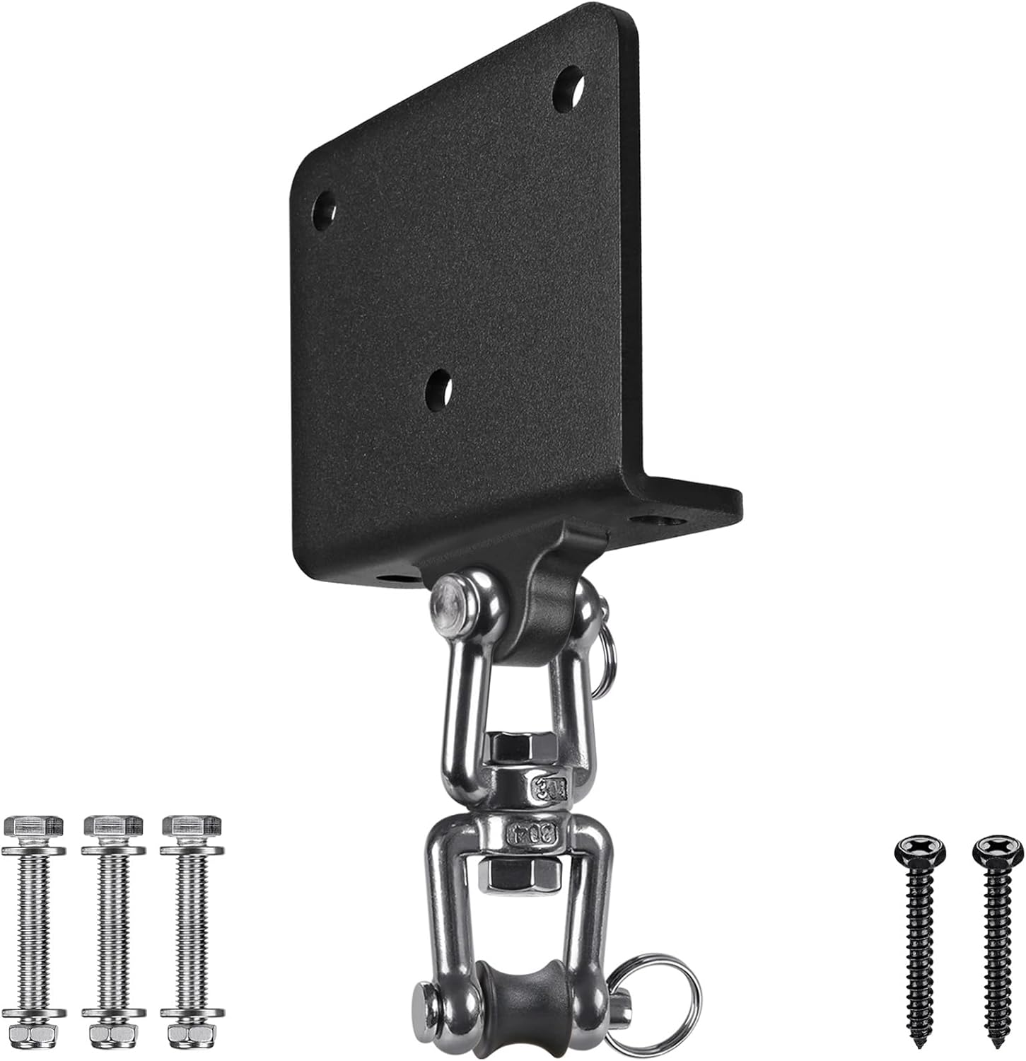 Punching Bag Hanger - Heavy Bracket 180° Swivel I-Beam Mount with Ceiling Installation Thick Hardware, Hooks for Boxing, Aerial Yoga, and Home Gym