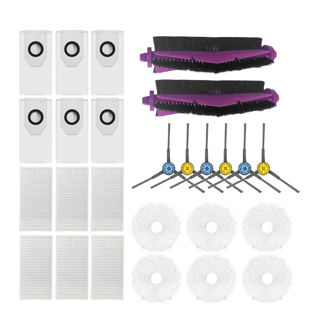 Vacuum Cleaner Robot Spare Part Dust Bag Side Brushes Replacement Filter Main Brush Mop Pad ABS Texture for Sweeper Style 2