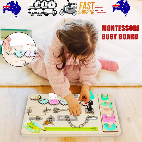 Sensory Toys Activity Board Educational Learning Toys Brain Games Preschool AU