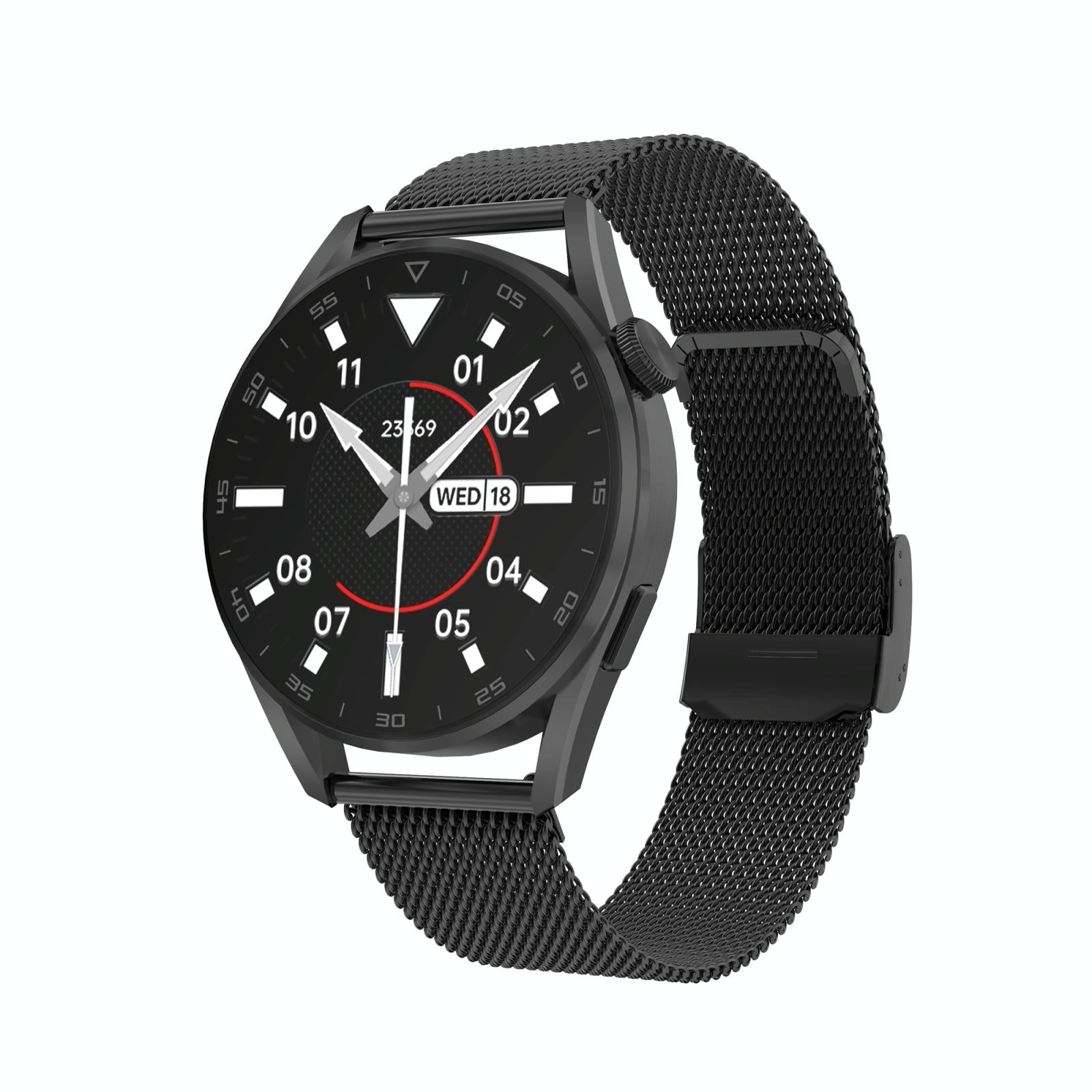 Waterproof Bluetooth Smart Watch With Heart Rate And Blood Monitoring - Black