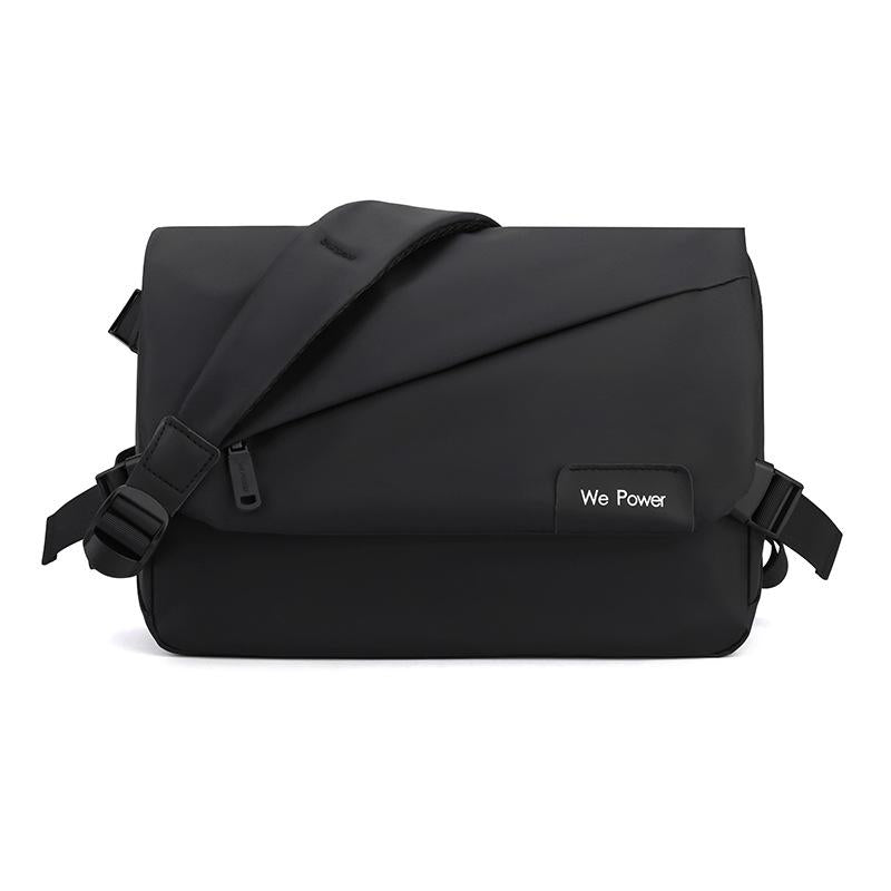 Large Capacity Waterproof Messenger Bag For Men - Black
