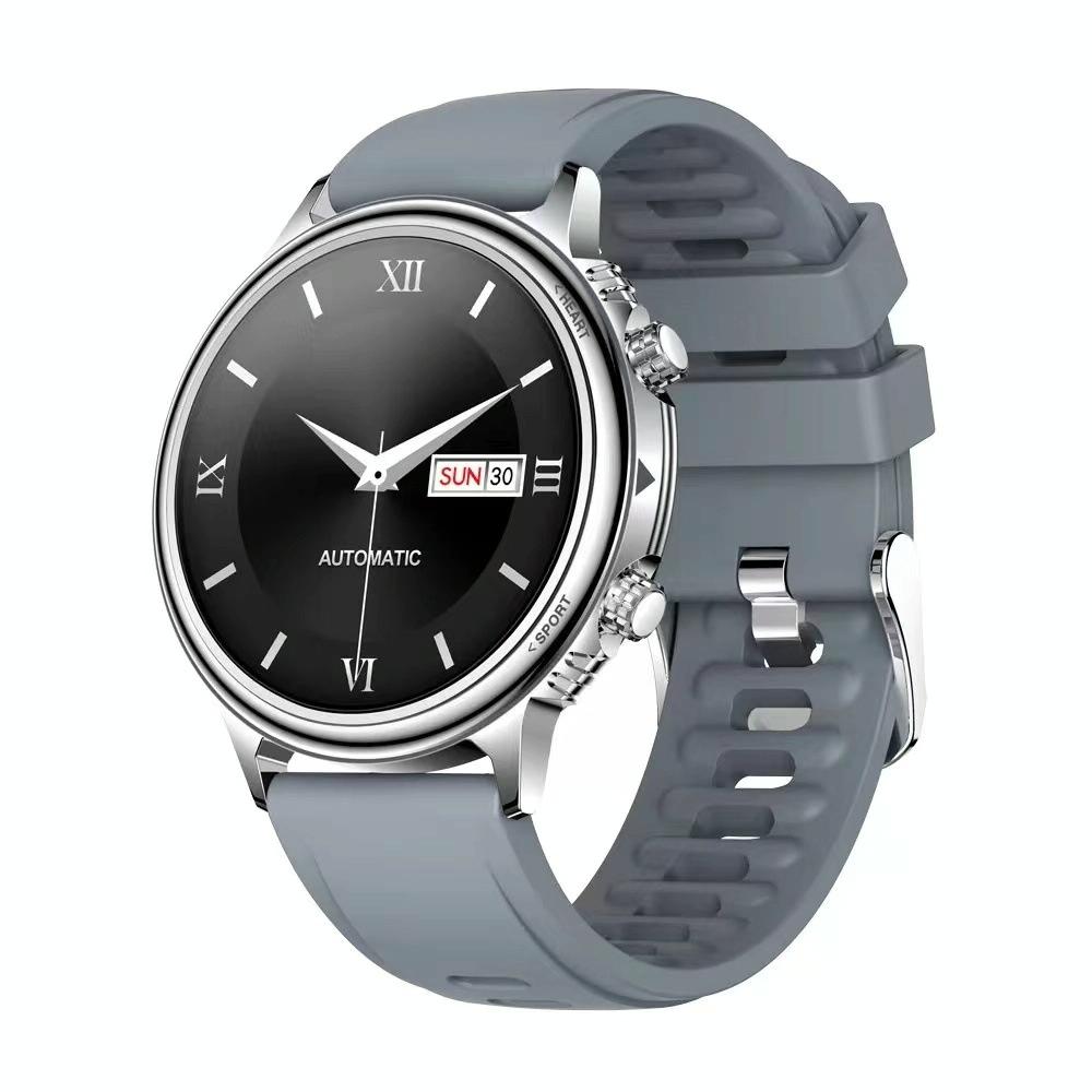 Silicone Band Smart Watch With Colour Screen - Silver