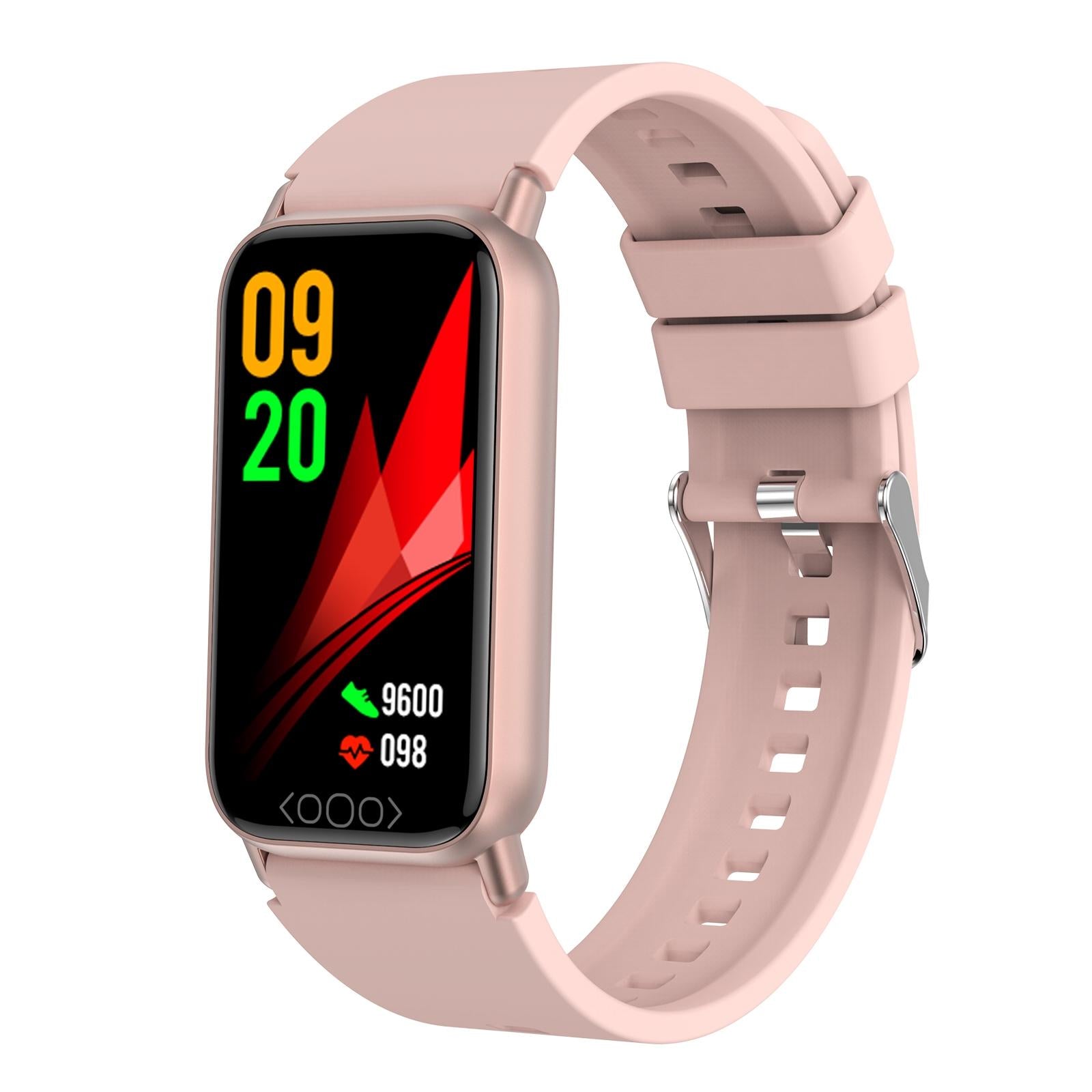 Smart Health Monitoring Watch With Colour Screen - Pink