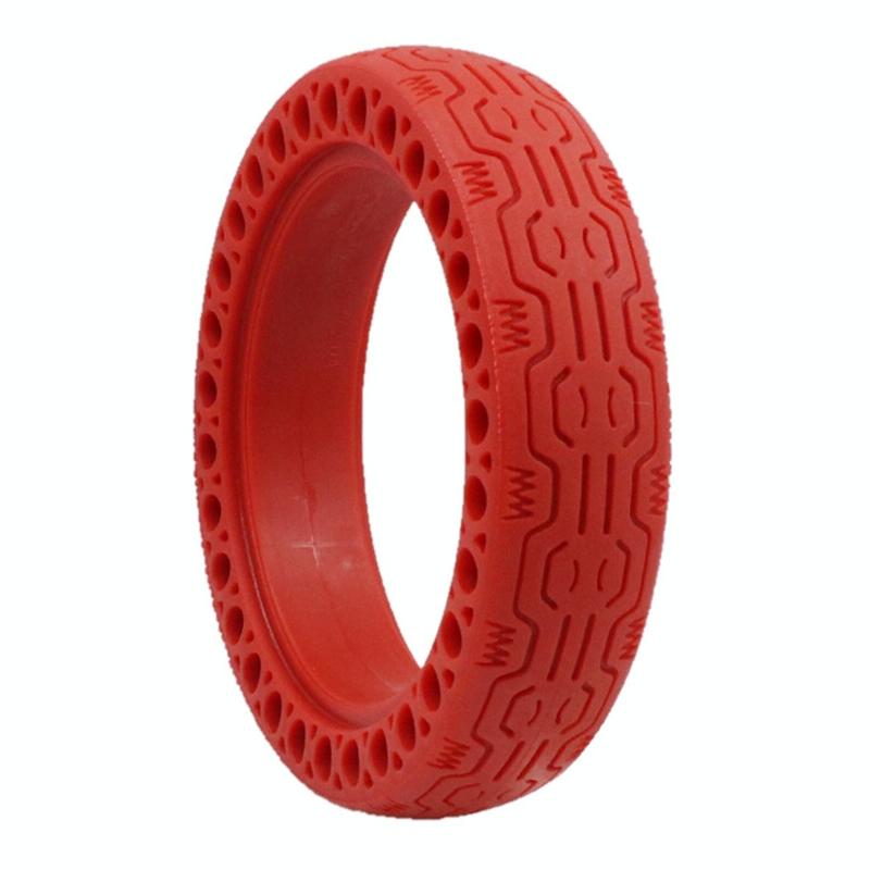 8.5 Electric Scooter Tire for Xiaomi Mijia M365 - Shock-absorbing Honeycomb Design - Red