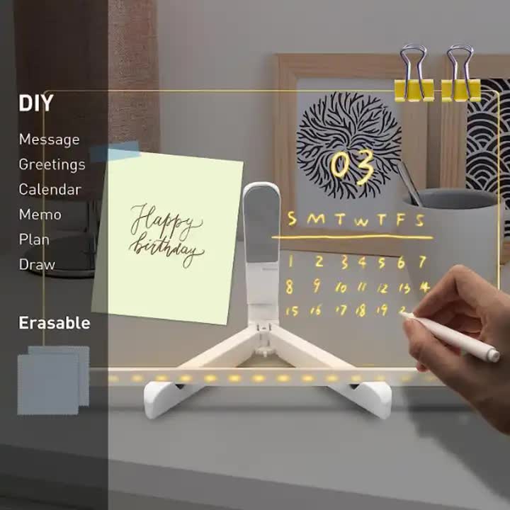 30*30 cm DIY Erasable Light-Up Drawing Board Set | Halloween Chalkboard Writing Board Craft Kit | Creative Craft Set for Kids & Adults