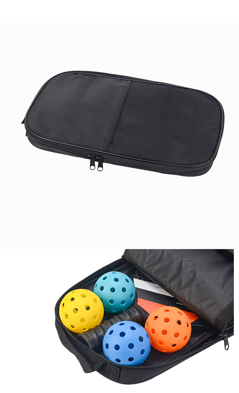 Light Blue Fiberglass Pickleball Paddle Set - 2 Minimalist Paddles, 4 Balls, and Carry Bag for Outdoor Play