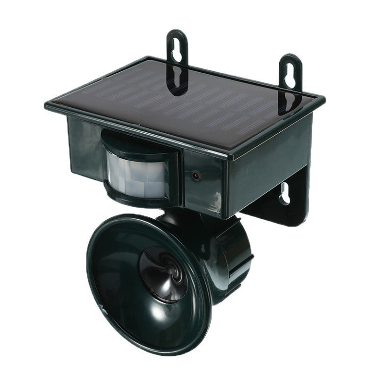 Dark Green Solar Powered Ultrasonic Animal Repeller - Motion Activated Outdoor Pest Deterrent for Garden