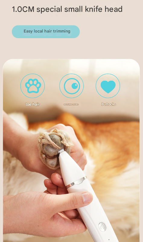 White Professional 4-in-1 Pet Grooming Kit - Low Noise Cordless Clippers, Trimmer & Nail Grinder for Dogs and Cats