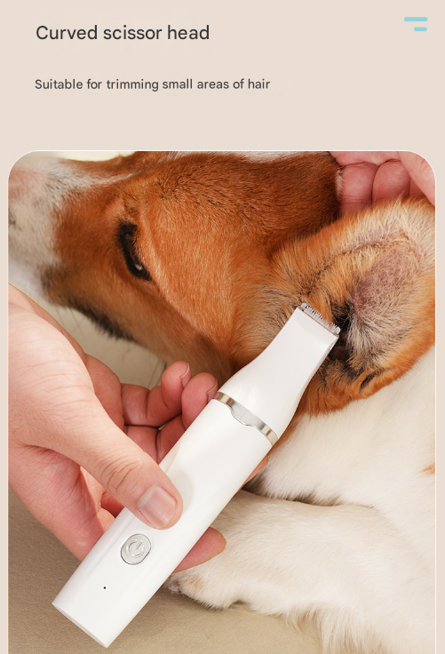 White Professional 4-in-1 Pet Grooming Kit - Low Noise Cordless Clippers, Trimmer & Nail Grinder for Dogs and Cats