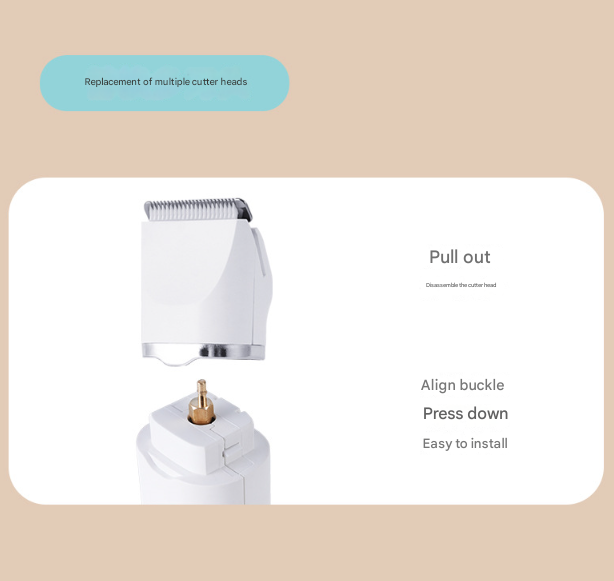 White Professional 4-in-1 Pet Grooming Kit - Low Noise Cordless Clippers, Trimmer & Nail Grinder for Dogs and Cats