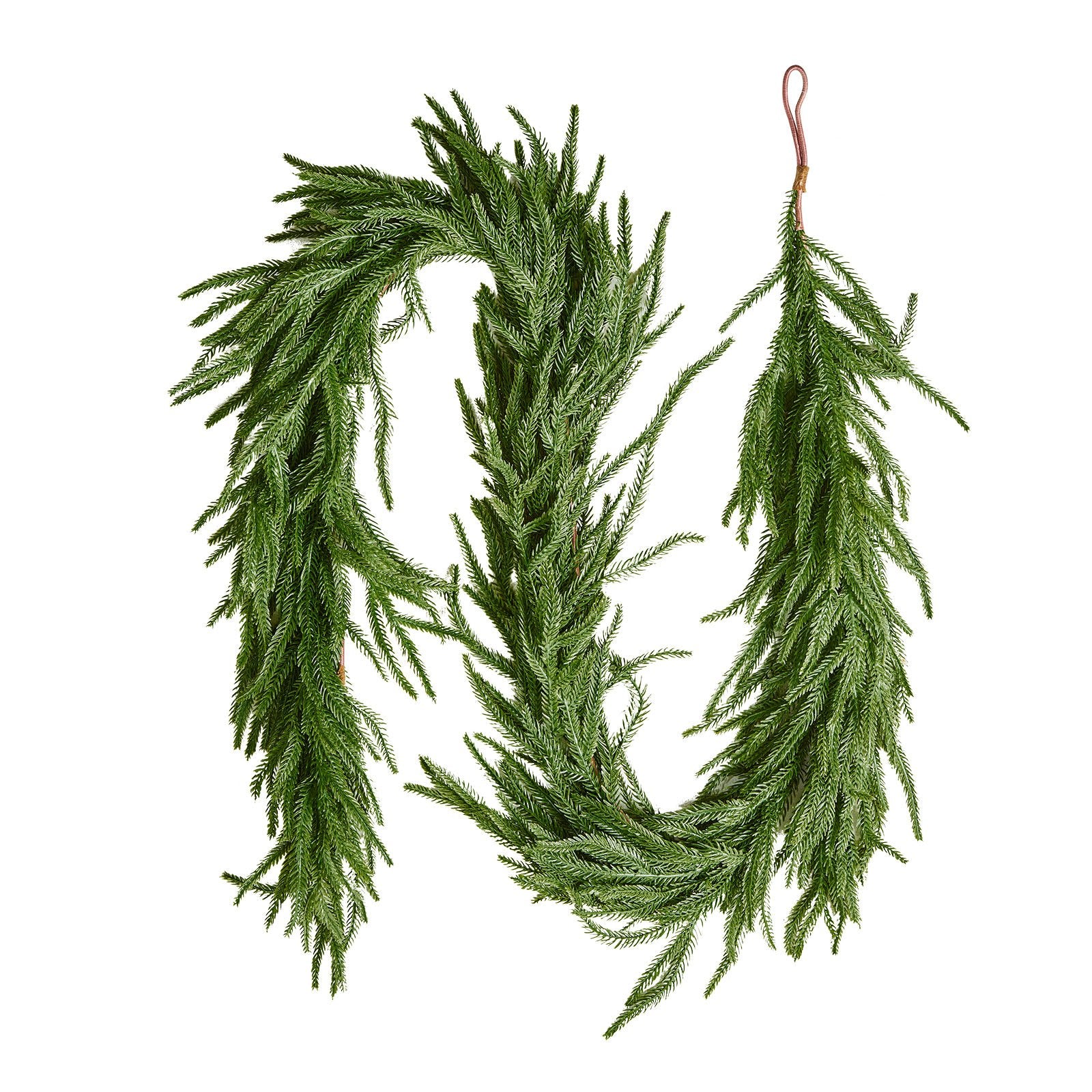 VEVOR Christmas Garland, 1828 mm Realistic Norfolk Pine Garland, Evergreen Real Touch Artificial Faux Greenery Garlands, for Holiday Indoor Outdoor Xmas Decoration on Table, Mantel, and Fireplace
