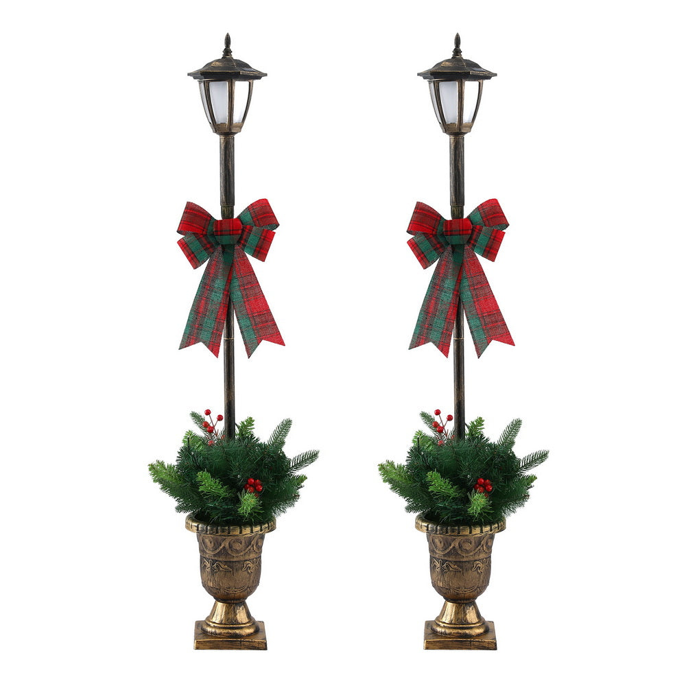 Jingle Jollys Christmas Lights 125cm Lamp Post 50 LED Fairy Light Decorations