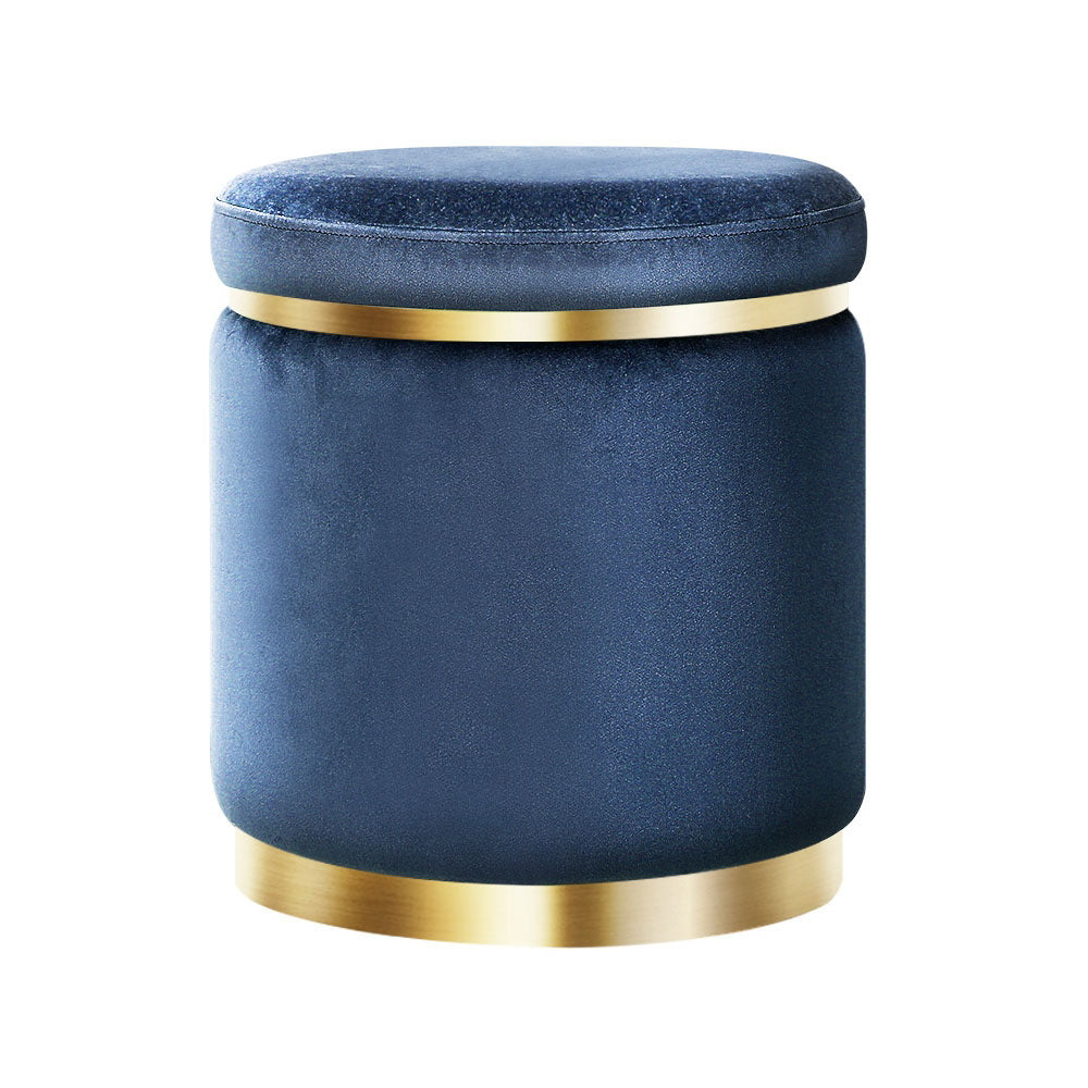 artiss-foot-stool-round-velvet-ottoman-foot-rest-pouf-padded-seat-footstool-navy