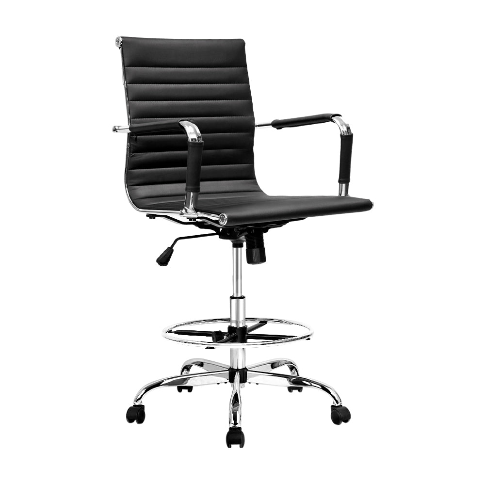 artiss-office-chair-veer-drafting-stool-mesh-chairs-armrest-standing-desk-black