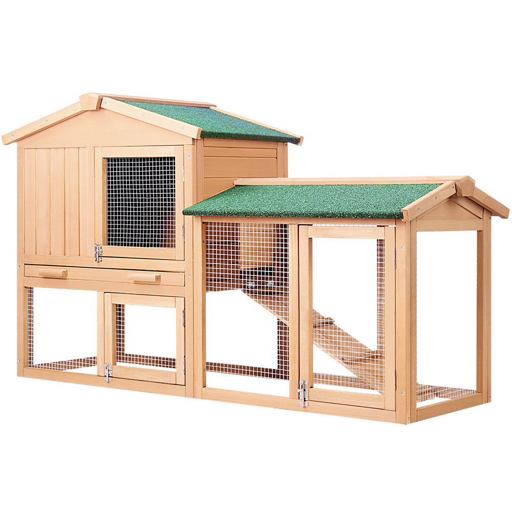 i-pet-chicken-coop-rabbit-hutch-138cm-wide-wooden-pet-hutch