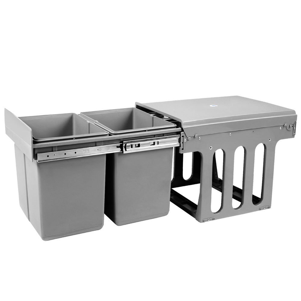 cefito-2x15l-pull-out-bin-grey