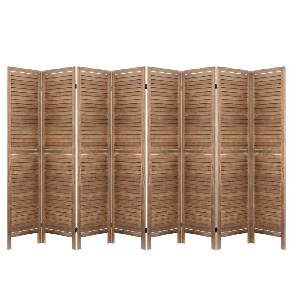 artiss-room-divider-screen-8-panel-privacy-wood-dividers-stand-bed-timber-brown