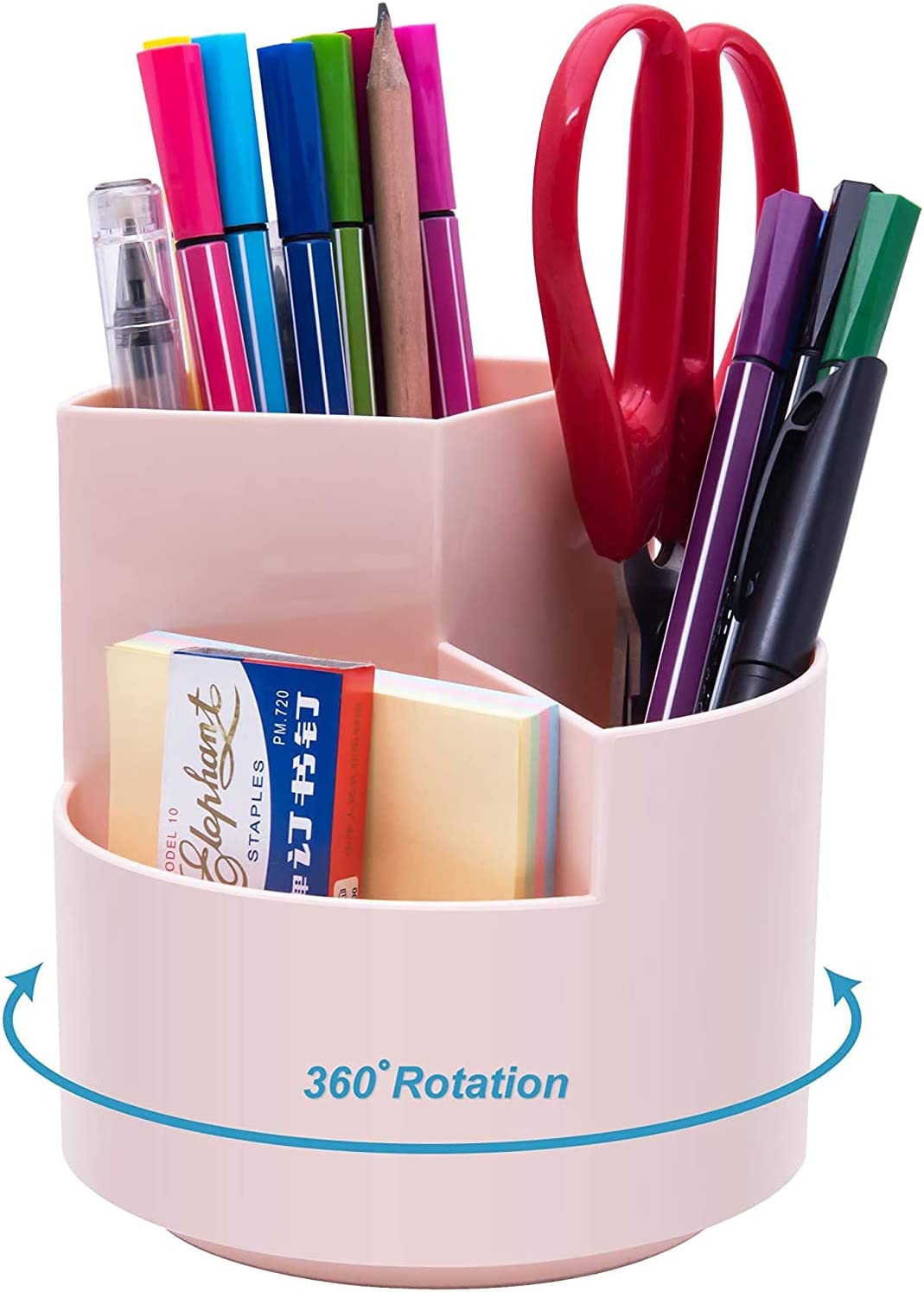 360-degree-rotating-multi-functional-pen-holder-with-3-separate-layer-for-office-desk-organiser-pink