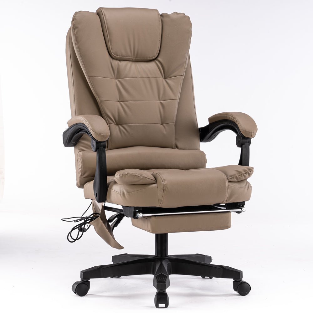 8 Point Massage Chair Executive Office Recliner Pu Leather 3 colours