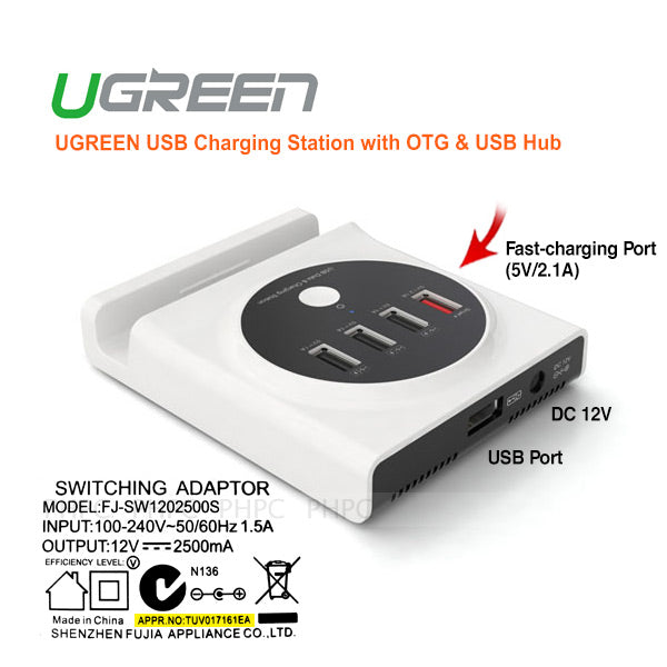 ugreen-multifunction-usb-charging-station-with-otg-usb-hub-20352