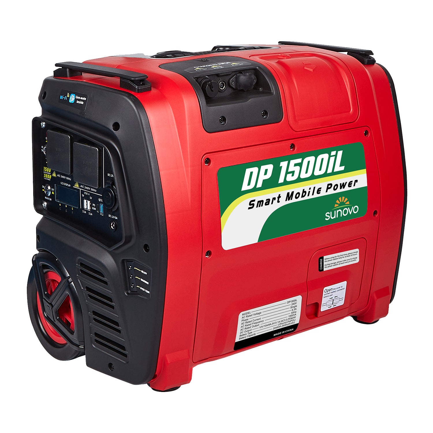 Sunovo 1500W Portable Power Station Solar Inverter Generator - FREE SHIPPING