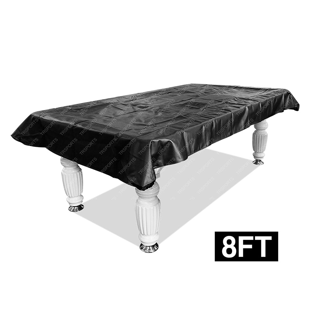 Pool Snooker Billiard Vinyl Table Cover Black Fitted with Rubber Band - 8FT & 9FT