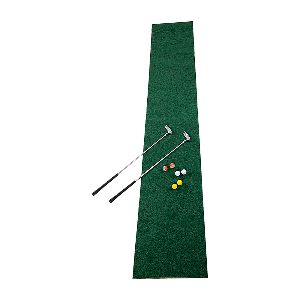 golf-beer-pong-game-toy-set-green-golf-putting-matt-with-2-putters-6-balls