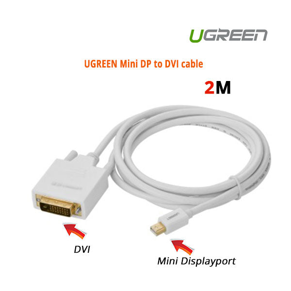 ugreen-mini-dp-to-dvi-cable-2m