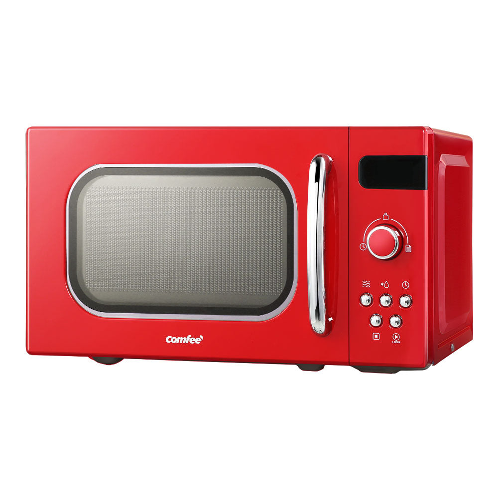 Comfee 20L Microwave Oven 800W Countertop Benchtop Kitchen 8 Cooking Settings RED