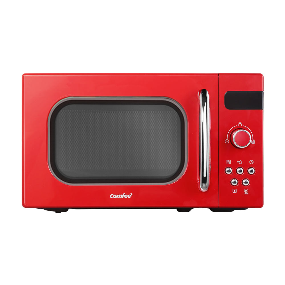 Comfee 20L Microwave Oven 800W Countertop Benchtop Kitchen 8 Cooking Settings RED