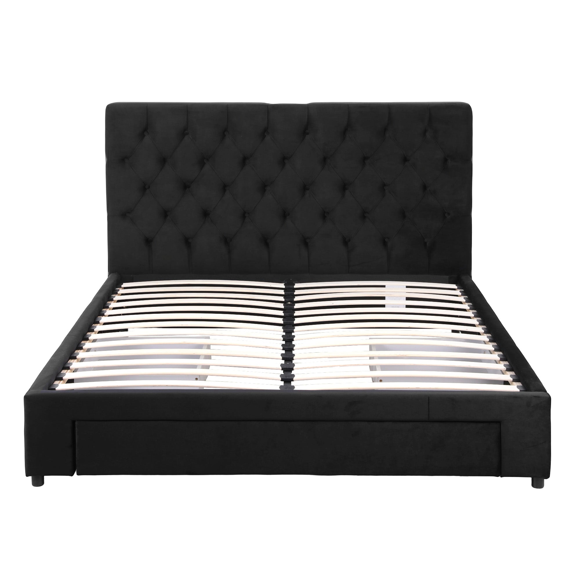 Artiss Queen Bed Frame Storage Charging Station Upholstered 3 Drawers USB Type-C