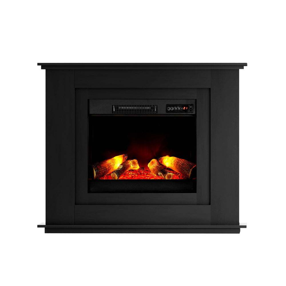 Devanti 2000W Electric Fireplace 3D Flame Effect Black or White