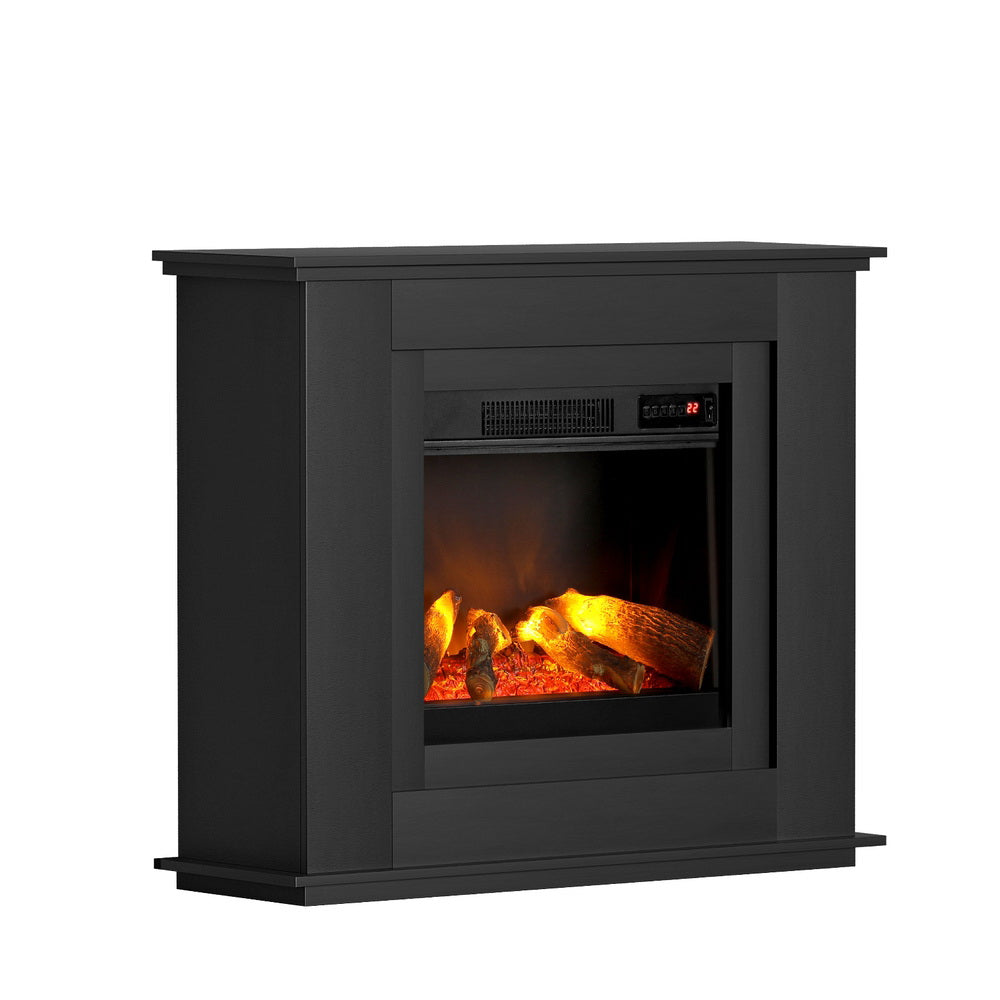 Devanti 2000W Electric Fireplace 3D Flame Effect Black or White