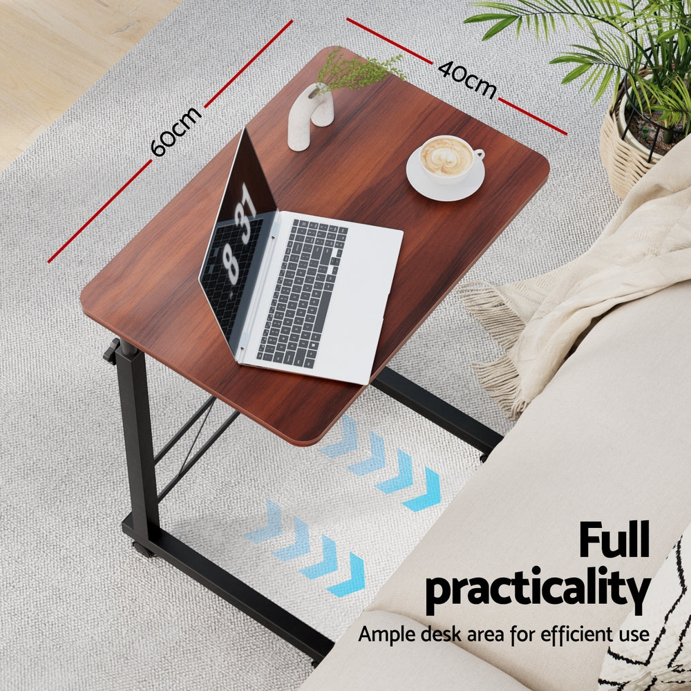 Artiss Laptop Table Desk Portable - Dark Wood