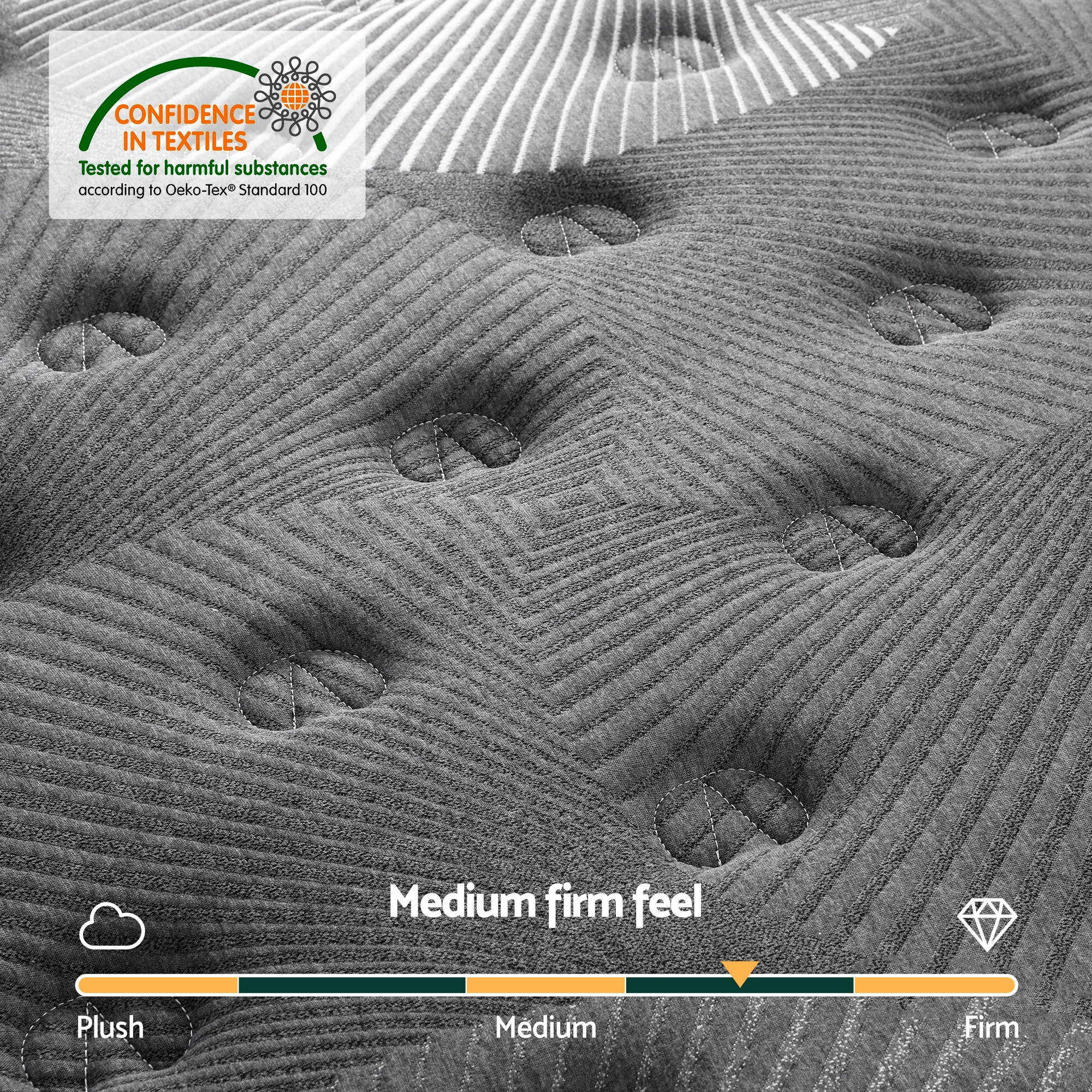 Giselle Bedding 35cm Mattress Graphene Memory Foam Medium Firm Euro Top Mattresses Double