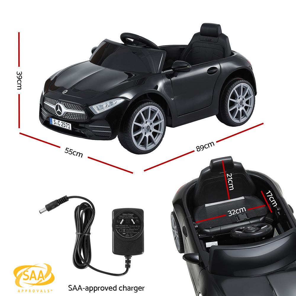 Kids Electric Ride On Car Licensed Outdoor Toys Cars Music Remote Black