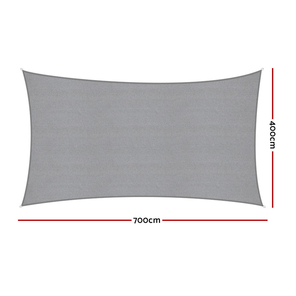 Instahut Sun Shade Sail Shadecloth Canopy Rectangle 280gsm 4x6m