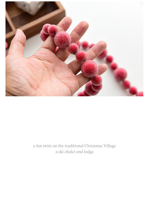 Christmas gift Christmas simulation red fruit skewer decoration string