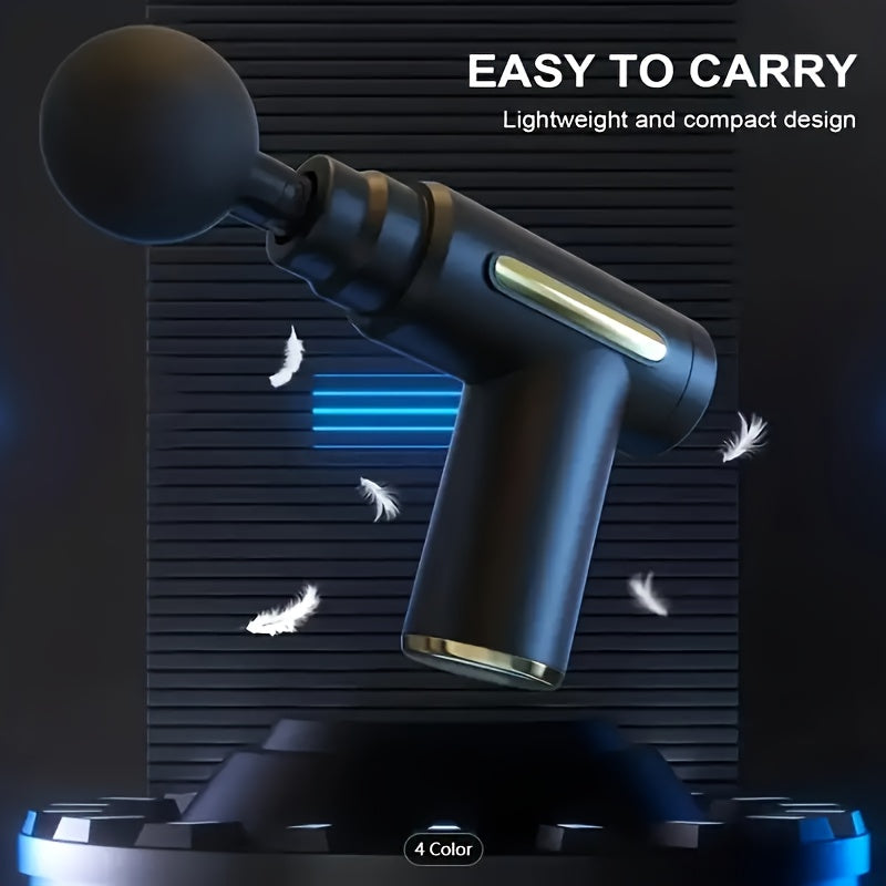 **Portable Deep Tissue Massager | 6-Speed & 4 Heads & 15-Min Timer｜Professional Muscle Recovery, Anytime Anywhere**