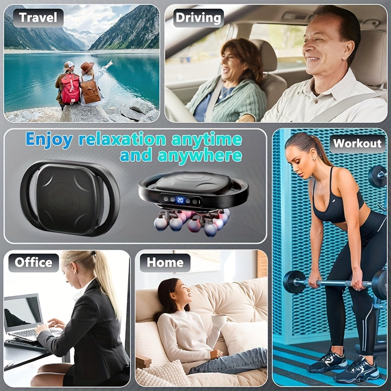 9 Massage Modes 30 Intensity Levels High Power Deep Tissue Massager Muscle Awakening Relaxation and Recovery Portable Muscle Gun for Fitness