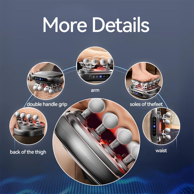 9 Massage Modes 30 Intensity Levels High Power Deep Tissue Massager Muscle Awakening Relaxation and Recovery Portable Muscle Gun for Fitness