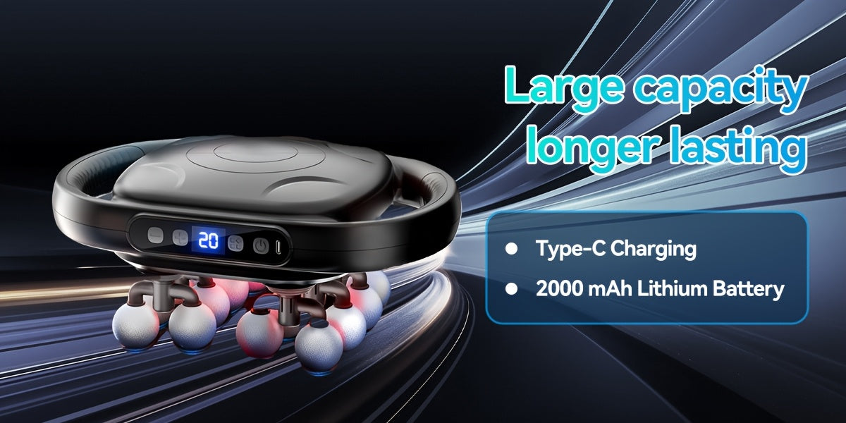 9 Massage Modes 30 Intensity Levels High Power Deep Tissue Massager Muscle Awakening Relaxation and Recovery Portable Muscle Gun for Fitness