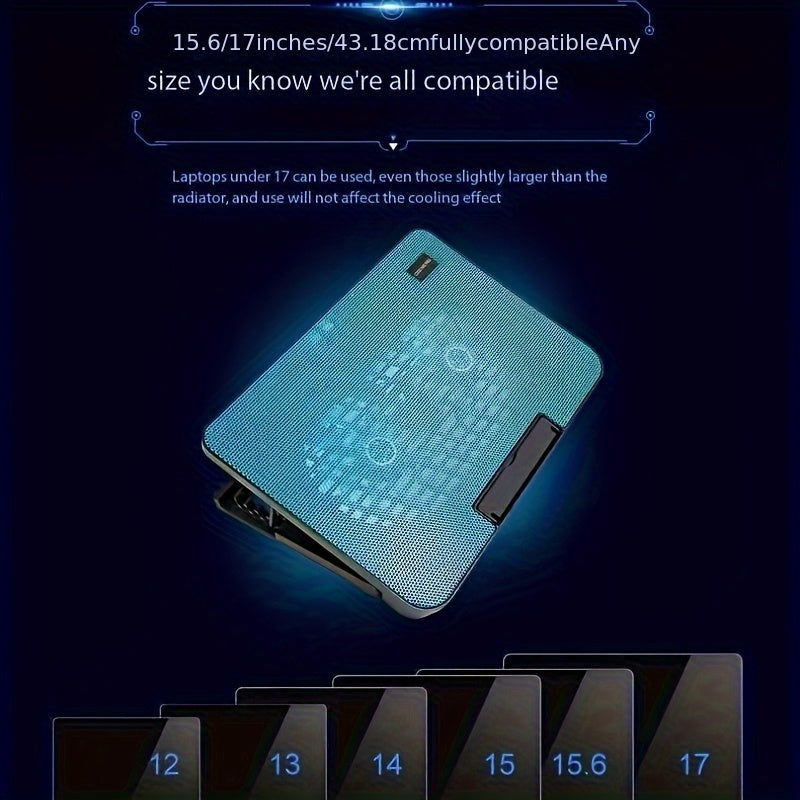 **Fully Compatible Laptop Stand｜Dual-Fan Cooling + Ergonomic Angle Adjustment, All-in-One Portable Design for Work, Gaming, and Entertainment**